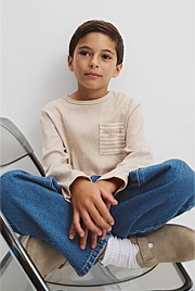 Cotton Long Sleeve Pocket T-Shirt