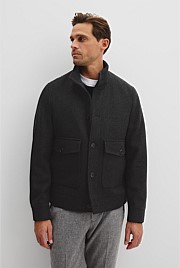 Wool Funnel Neck Jacket