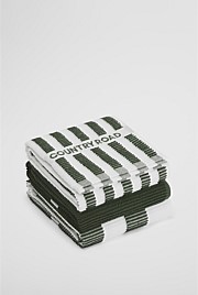 CR Stripe Australian Cotton Tea Towel Pack of 3