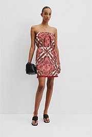 Organically Grown Linen Frayed Mini Dress