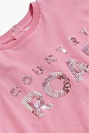 Organically Grown Cotton Logo Sequin T-Shirt