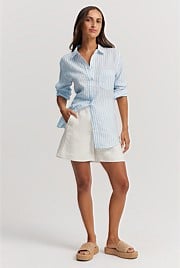 Organically Grown Linen Stripe Shirt