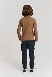 Organically Grown Cotton Blend Slub Texture Henley