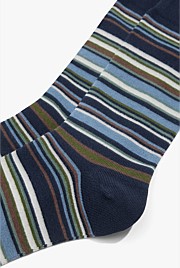 Cotton Blend Stripe Sock