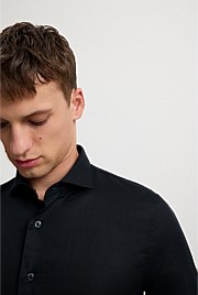 Tailored Fit Cotton Linen Shirt