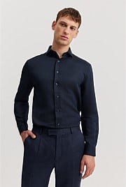 Tailored Fit Cotton Linen Shirt