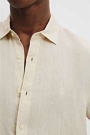 Regular Fit Organically Grown Linen Short Sleeve Shirt