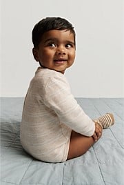 Organically Grown Cotton Heritage Long Sleeve Bodysuit