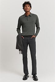 Verified Australian Merino Wool Ribbed Polo