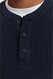 Australian Cotton Blend Waffle Henley