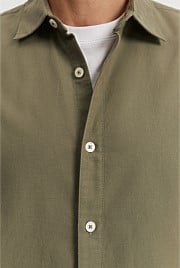 Regular Fit Australian Good Earth Cotton Brushed Twill Shirt