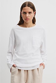 Australian Cotton Long Sleeve Relaxed T-Shirt