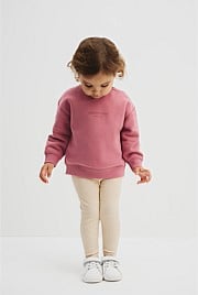 Organically Grown Cotton Blend Solid Rib Legging