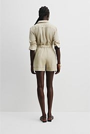 Organically Grown Linen Tuck Front Short