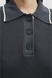 Rib Knit Polo