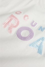 Organically Grown Cotton Sequin Logo T-Shirt