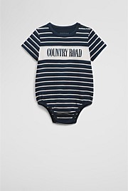 Organically Grown Cotton Stripe Heritage T-Shirt Bodysuit