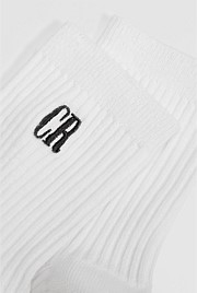 Organically Grown Cotton Blend Ribbed Quarter Crew Sock