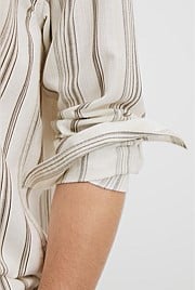 Relaxed Fit Textured Multi Stripe Shirt