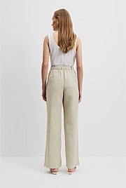 Organically Grown Linen Tuck Front Pant