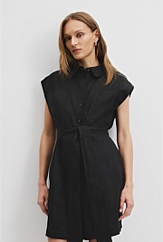 Organically Grown Linen Pocket Detail Dress