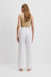 Organically Grown Linen Tuck Front Pant