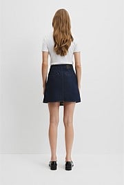 Denim Wrap Mini Skirt