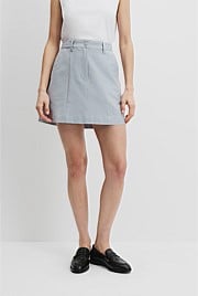 Organically Grown Cotton Panelled Mini Skirt