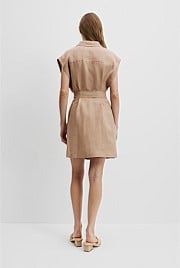 Organically Grown Linen Pocket Detail Dress