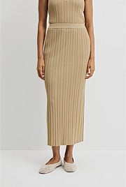 Plisse Rib Knit Skirt