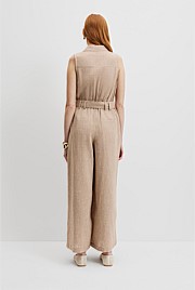 Organically Grown Linen Wide Leg Jumpsuit