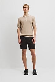 Australian Cotton Blend Tipped Knit Polo