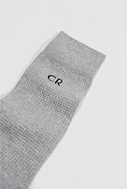 Australian Cotton Blend CR Waffle Crew Sock Pack of 2