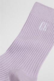 Australian Cotton Blend CR Ribbed Three-Quarter Crew Sock