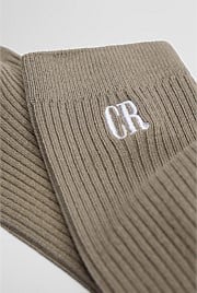 Australian Cotton Blend CR Ribbed Three-Quarter Crew Sock