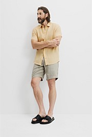 Regular Fit Organically Grown Linen Short Sleeve Shirt