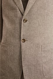 Regular Fit Linen Cotton Textured Jacket