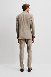 Regular Fit Linen Cotton Textured Jacket