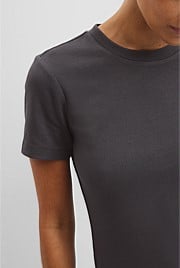 Australian Cotton Blend Fitted T-Shirt