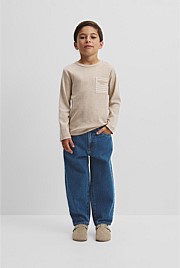 Cotton Long Sleeve Pocket T-Shirt