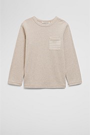 Cotton Long Sleeve Pocket T-Shirt