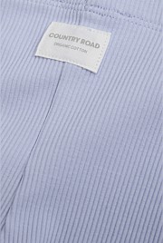 Organically Grown Cotton Blend Solid Rib Legging