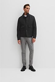 Wool Funnel Neck Jacket