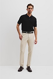 Australian Cotton Blend Silk Button Polo