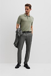 Australian Cotton Blend Silk Button Polo