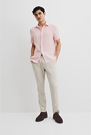 Organically Grown Linen Regular Fit Short Sleeve Shirt