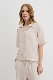 Organically Grown Linen Short Sleeve Shirt