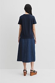 Australian Good Earth Cotton Slub Short Sleeve T-Shirt