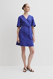 Topstitch Detail Mini Dress