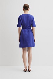 Topstitch Detail Mini Dress